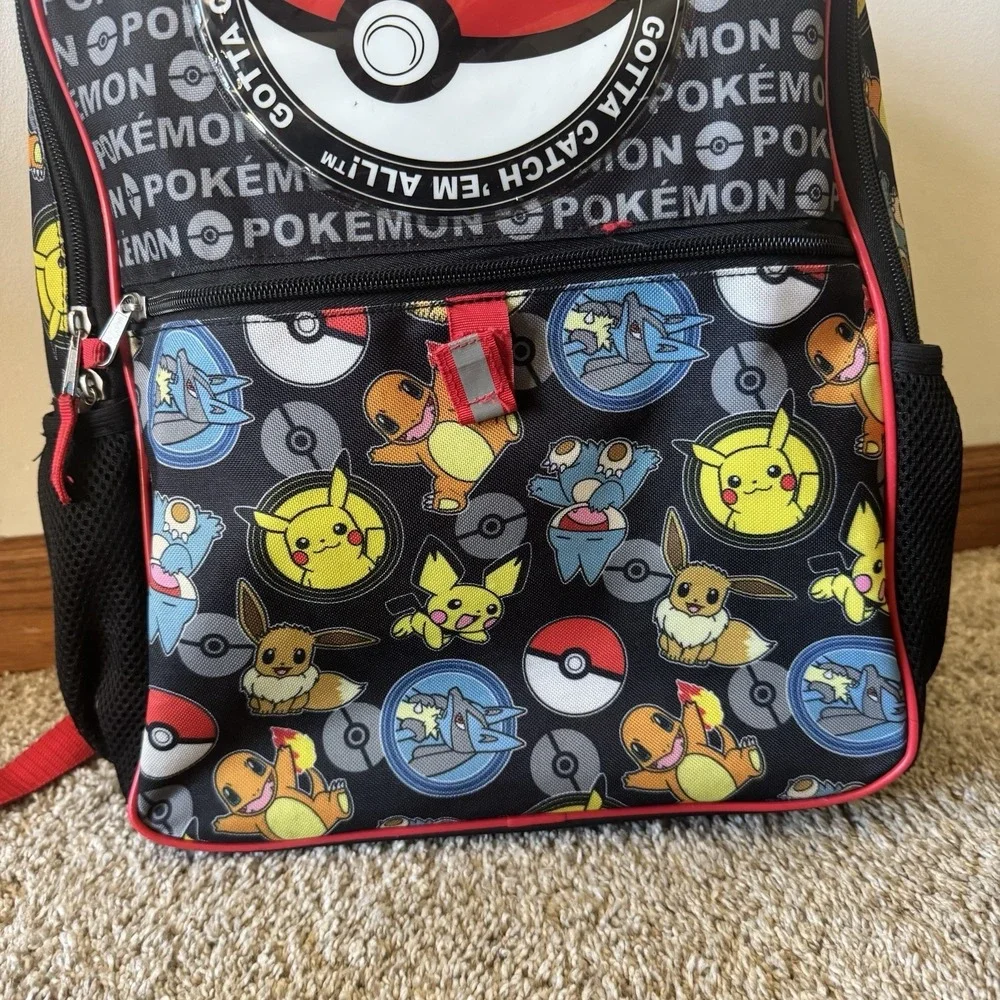 Bioworld Pokemon Backpack Featuring Pikachu Eevee Charmander Munchlax
